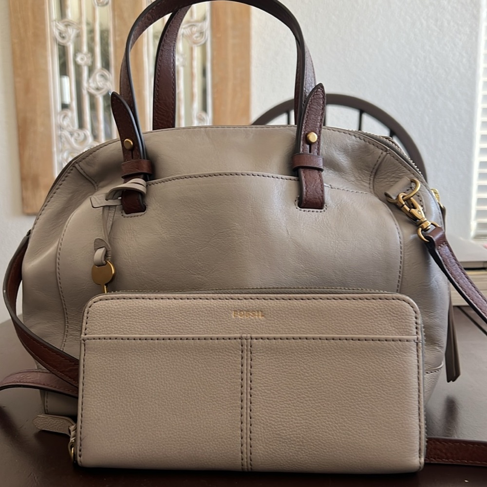 Fossil Rachel Satchel/matching wallet